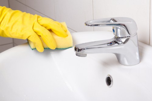 Professional curtain cleaning service for a commercial space in SW16