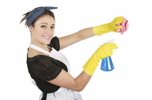 Local cleaning technician treating a pet urine stain in SW16